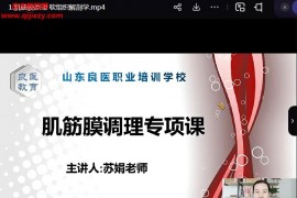 山東良醫蘇娟肌筋膜松解全科班視頻課程20集百度網盤下載學習