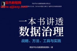 用友平臺與數據智能團隊著一本書講透數據治理電子書pdfmobiepub格式百度網盤下載學習
